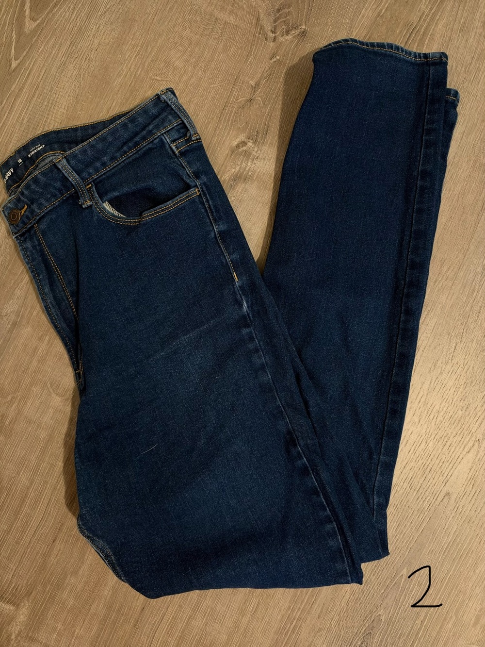 Old Navy Women's Straight Leg Dark Blue Jeans